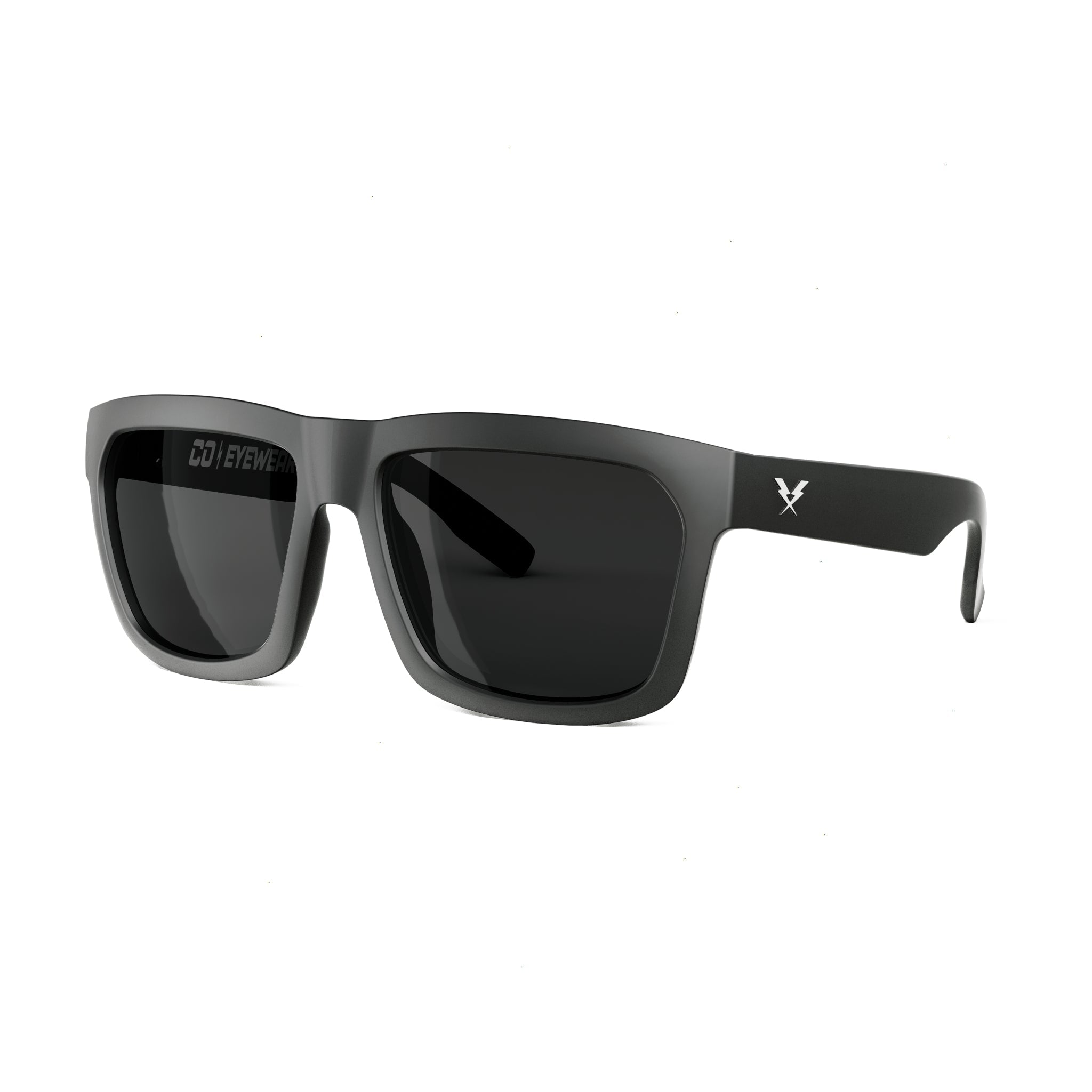 CO Eyewear Hard Money Z87 XL Safety Glasses with Matte Black Frame-1hms-Smoke Lenses-Safety Glasses USA-1