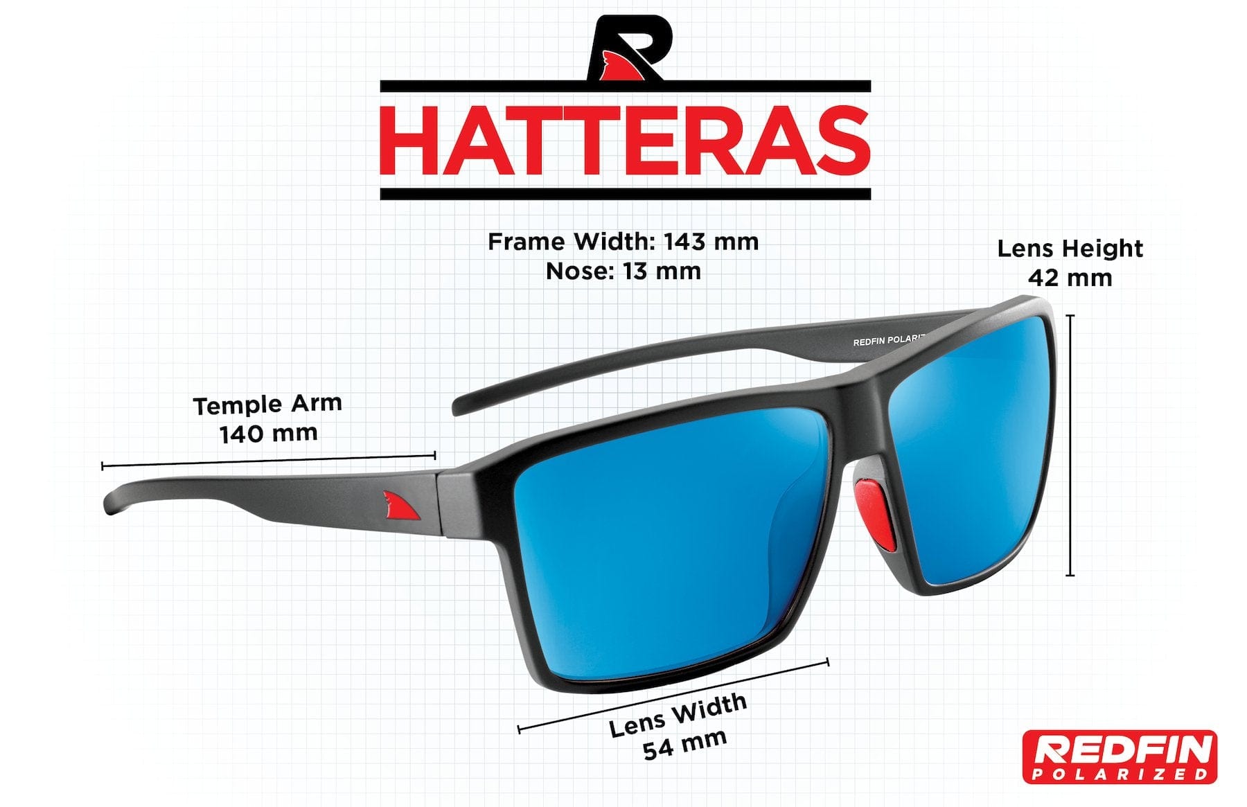 RedFin Hatteras Polarized Fishing Sunglasses--Safety Glasses USA-7