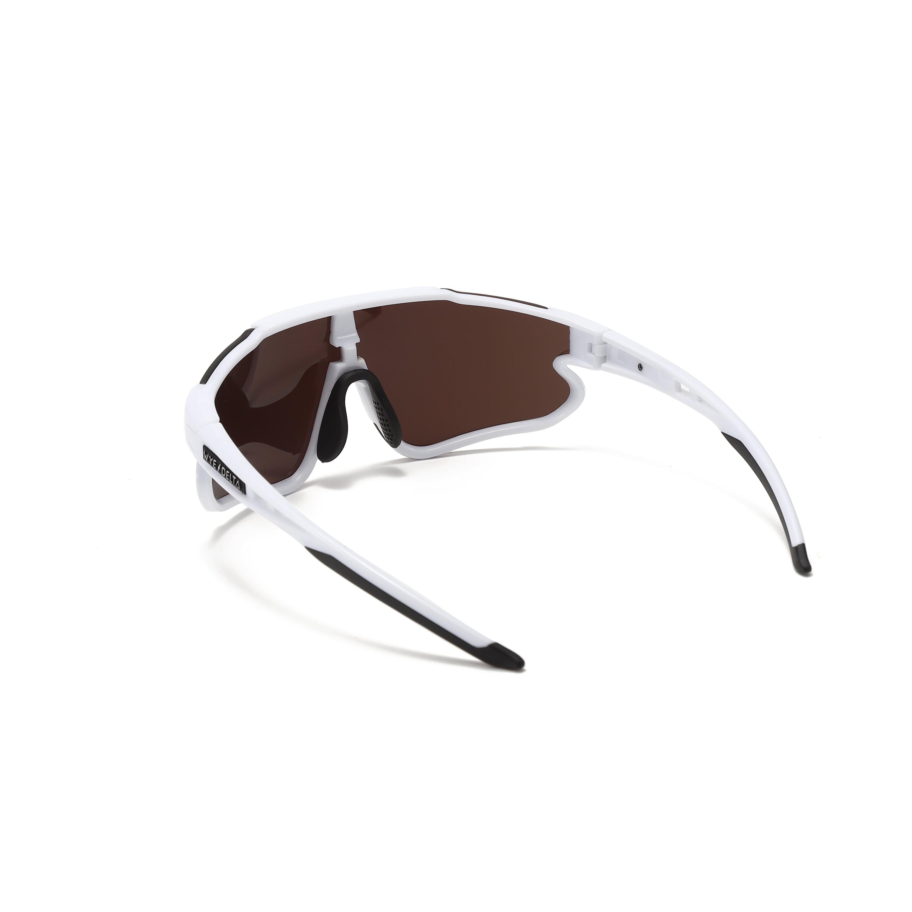 Wye Delta Z87+ HiViz White Gold Mirror Polarized Safety Glasses-Safety Glasses USA-4