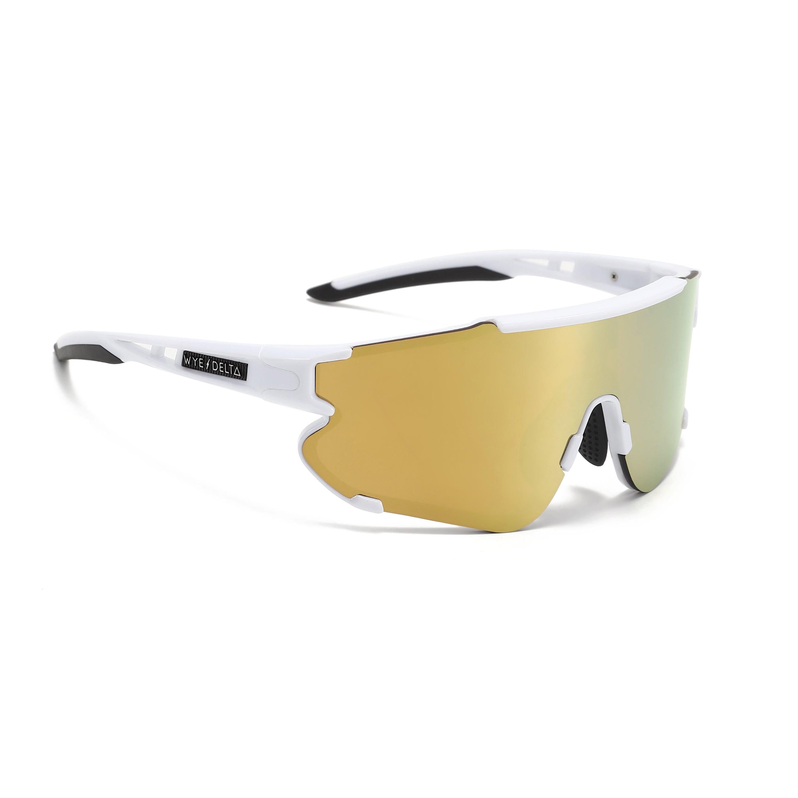 Wye Delta Z87+ HiViz White Gold Mirror Polarized Safety Glasses-Safety Glasses USA-5