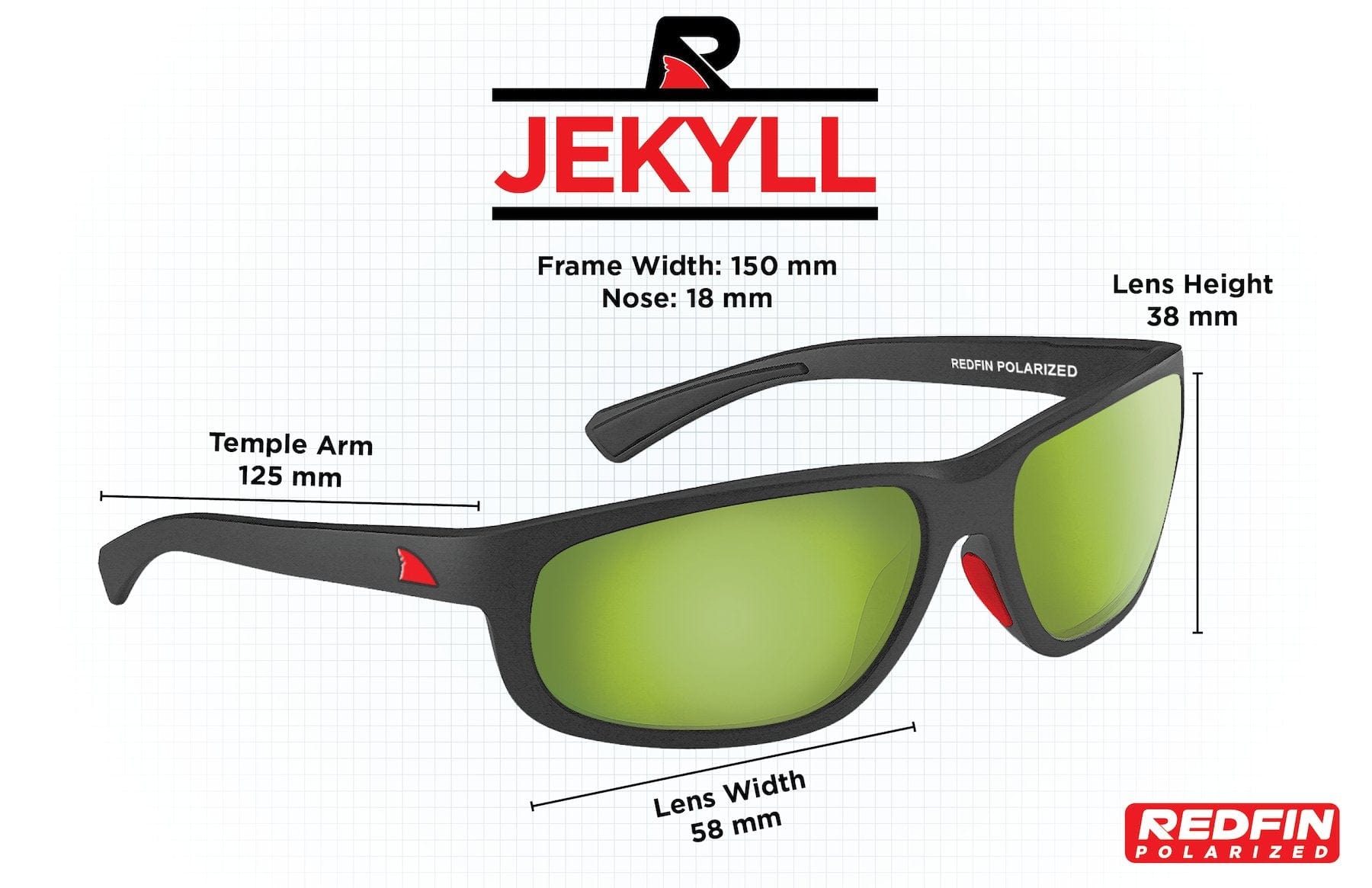 RedFin Jekyll Polarized Fishing Sunglasses--Safety Glasses USA-4