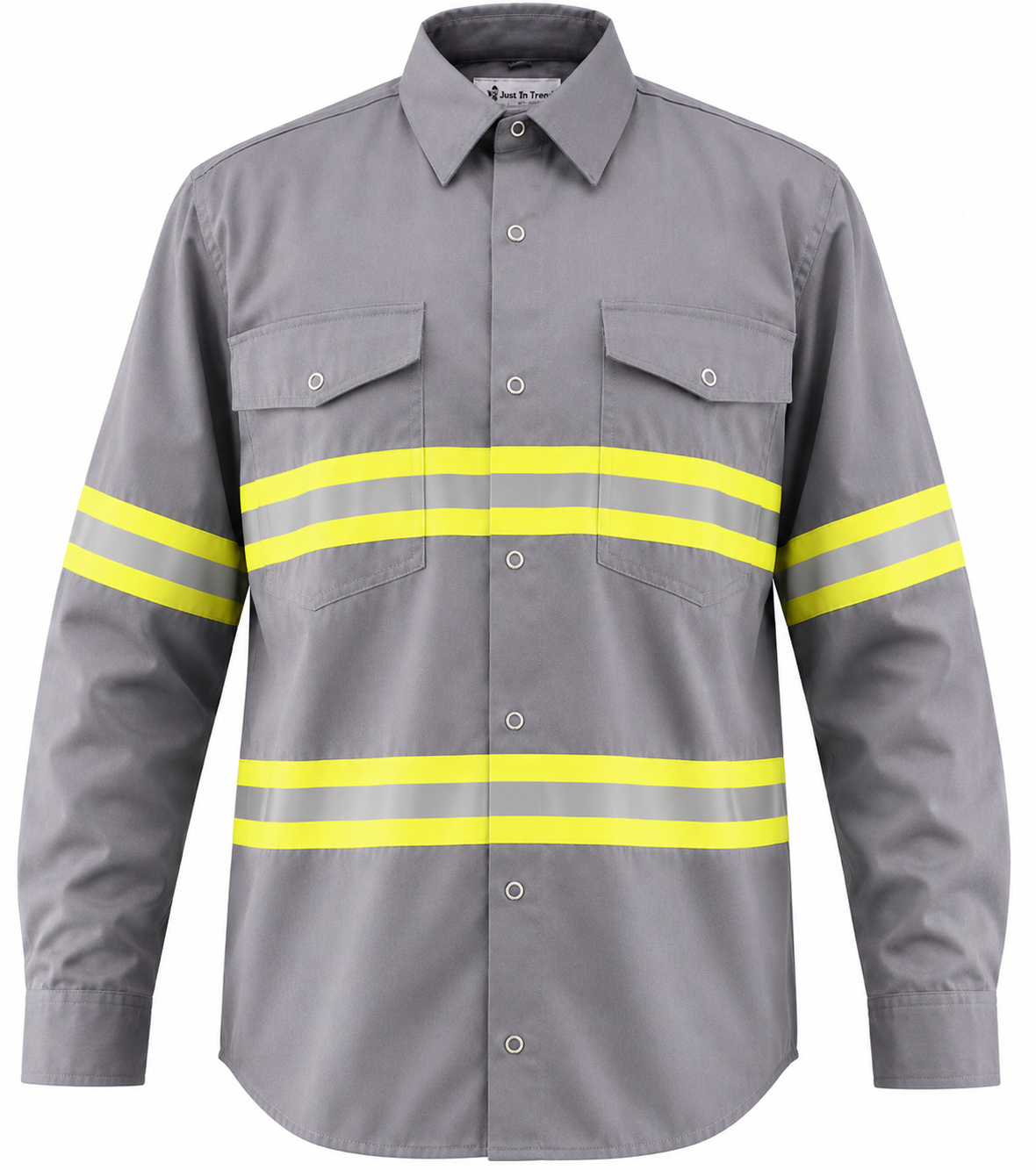 Just In Trend Premium Hi-Vis Reflective Safety Work Shirts - Full Sleeve