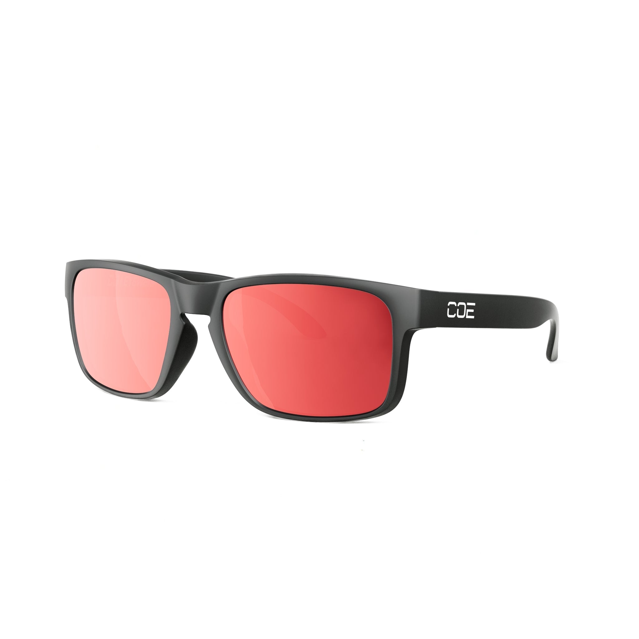 CO Eyewear Loki Z87 Safety Glasses with Matte Black Frame-lokired-Red Polarized-Safety Glasses USA-8