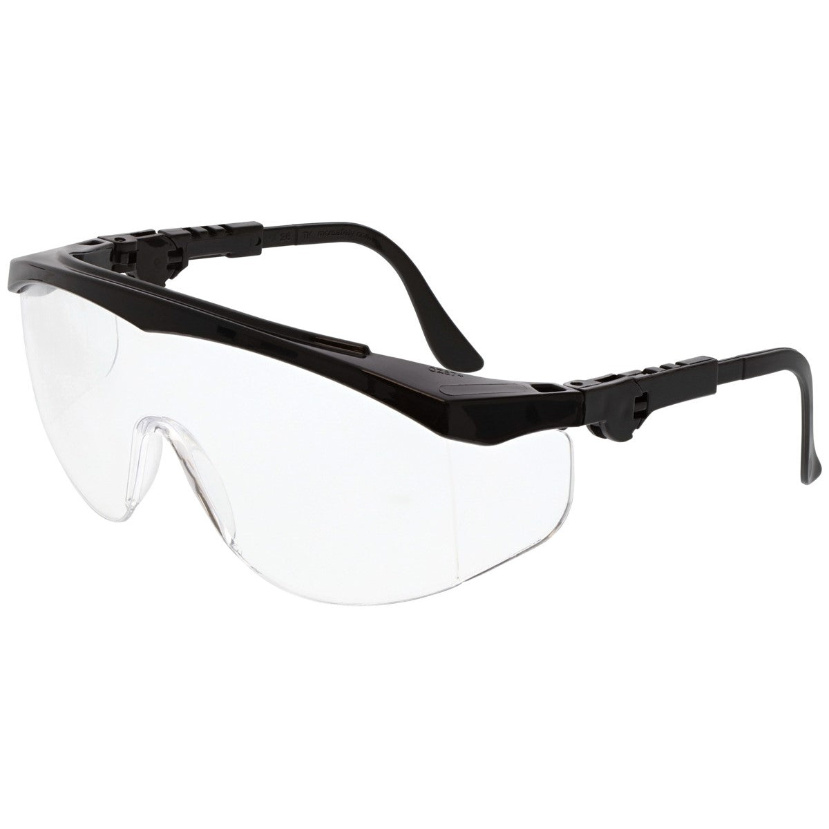 MCR Safety TK1 Safety Glasses Black Frame with Clear Lens
