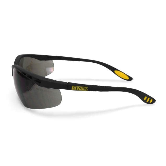 DeWalt Reinforcer Bifocal Safety Glasses with Smoke Lens Side View of Temple