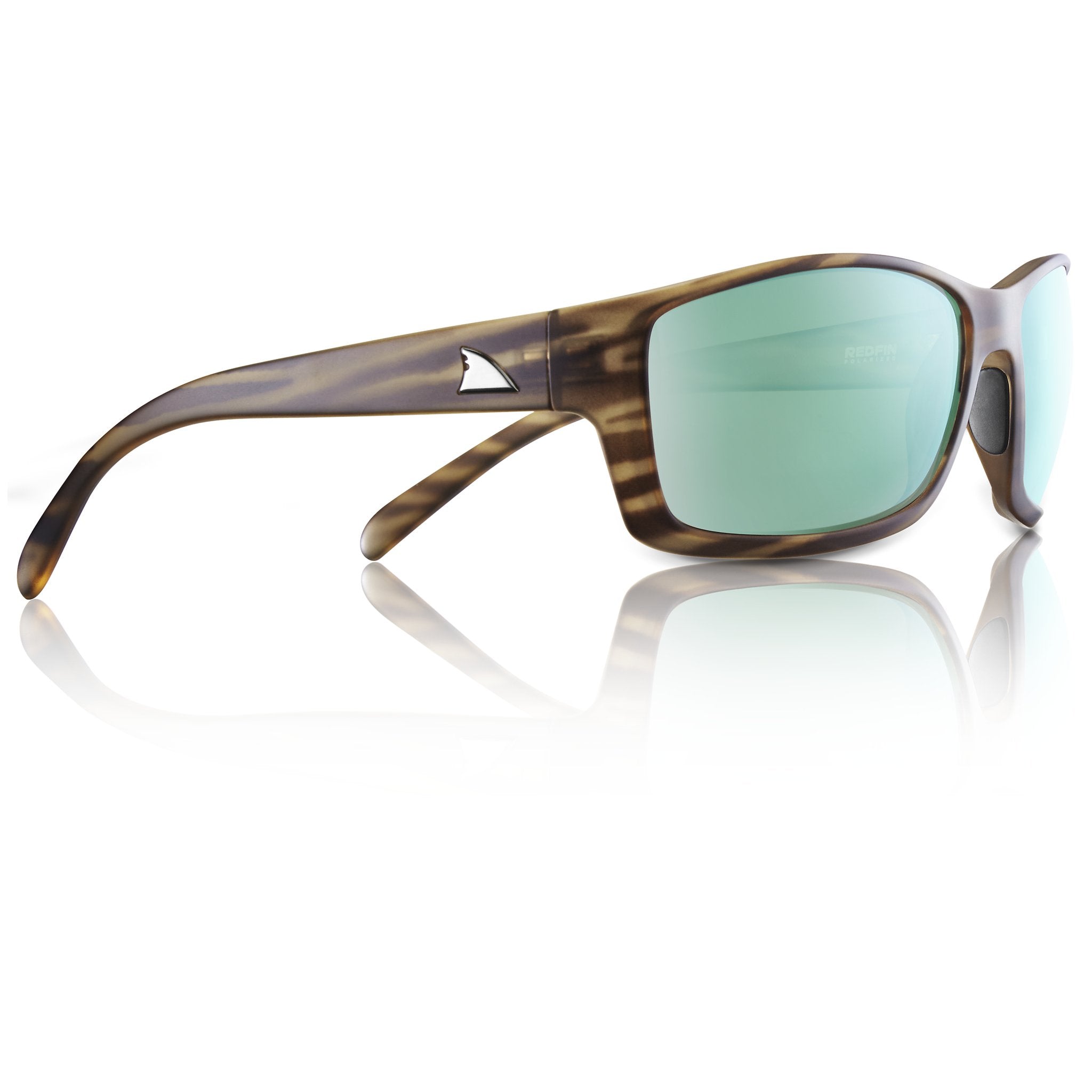 RedFin Outer Banks Polarized Fishing Sunglasses-1207-Matte Honey Drift-Amber Green-Safety Glasses USA-15