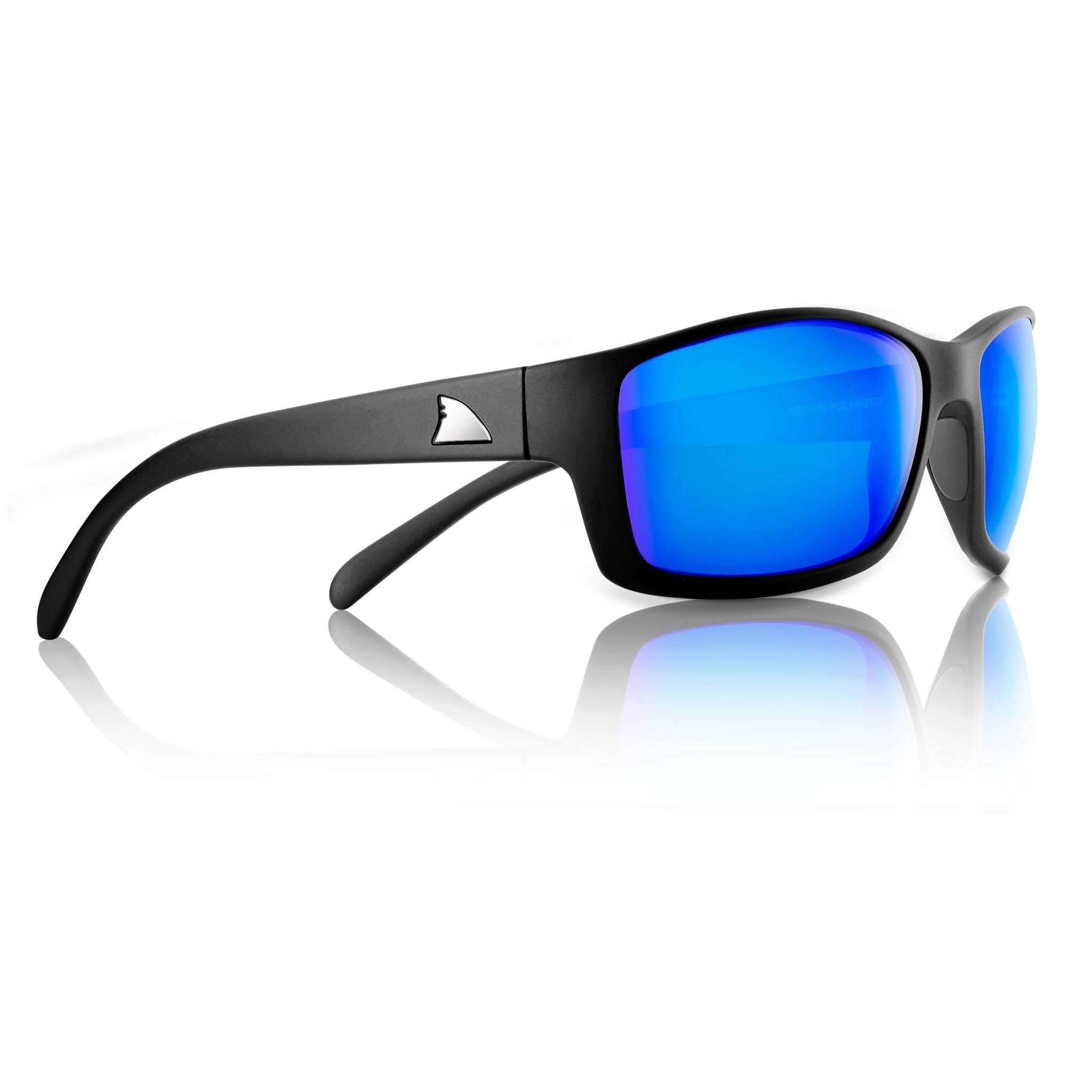 RedFin Outer Banks Polarized Fishing Sunglasses-1201-Matte Black-Coastal Blue-Safety Glasses USA-2