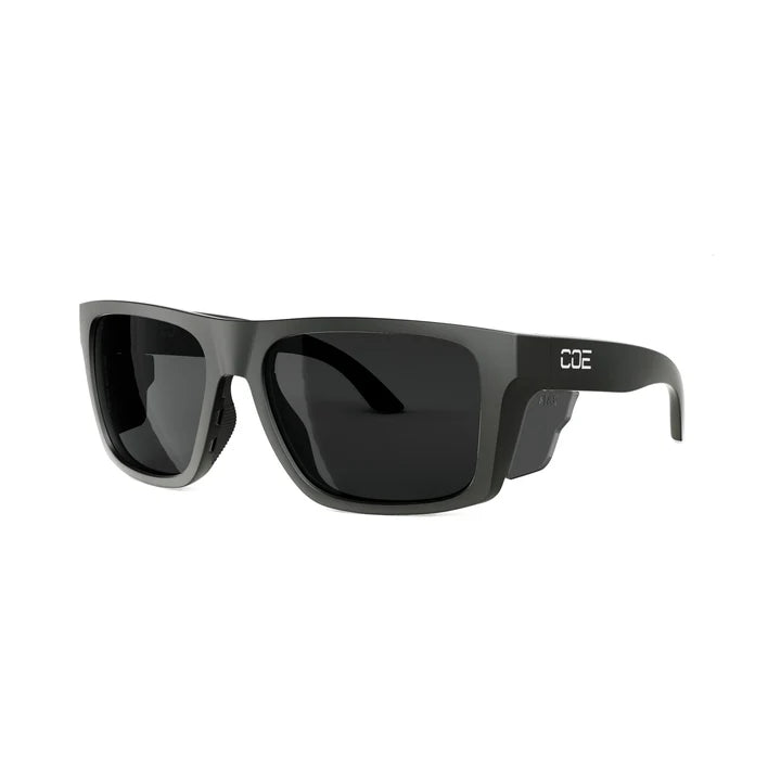 CO Eyewear Outrigger Z87+ Safety Glasses with Matte Black Frame-outs-Smoke-Safety Glasses USA-1