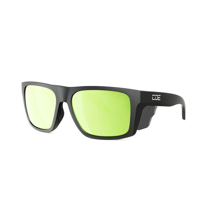 CO Eyewear Outrigger Z87+ Safety Glasses with Matte Black Frame-outg-Green Polarized-Safety Glasses USA-4