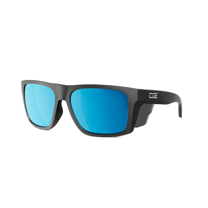 CO Eyewear Outrigger Z87+ Safety Glasses with Matte Black Frame-outb-Blue Polarized-Safety Glasses USA-3