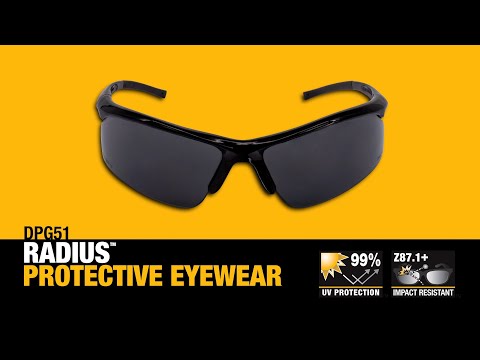 Dewalt Radius DPG51-9D Safety Glasses with Indoor-Outdoor Mirror Lenses Video Overview