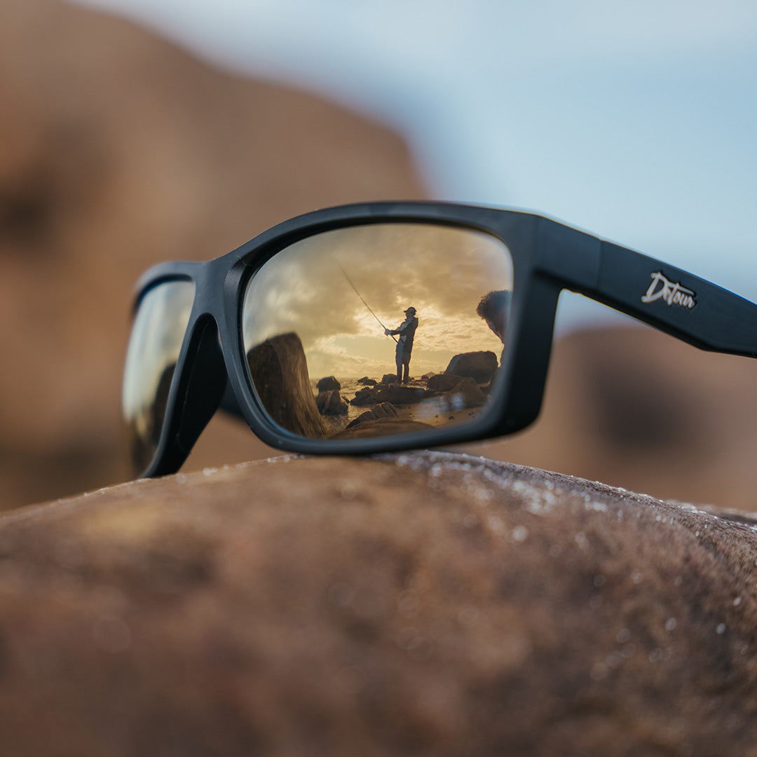 Detour Breach Z87+ Safety Glasses with Matte Black Frame and Polarized 24K Gold Lens-BREACH-514-Safety Glasses USA-5