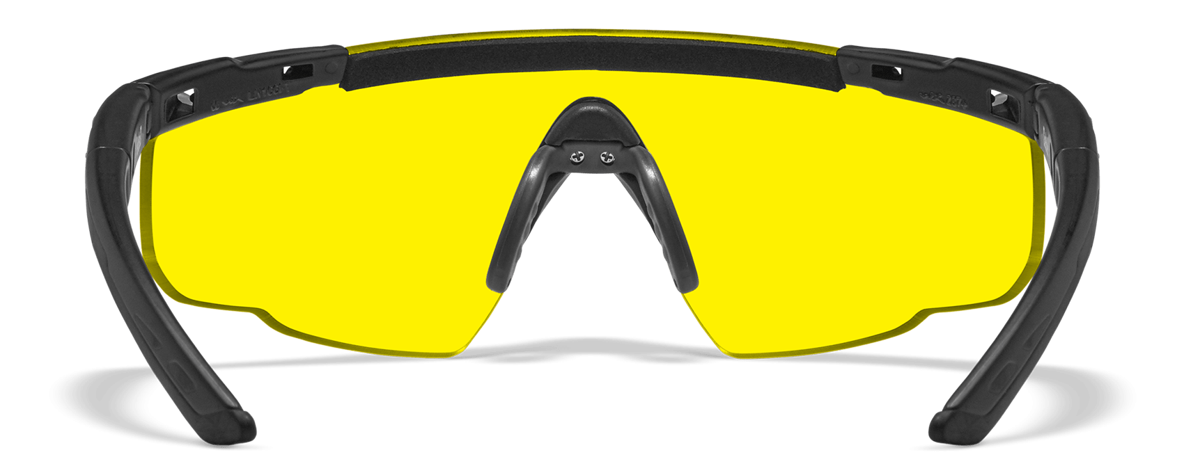 Wiley X Saber Advanced Ballistic Safety Glasses with Matte Black Frame and Pale Yellow Lenses