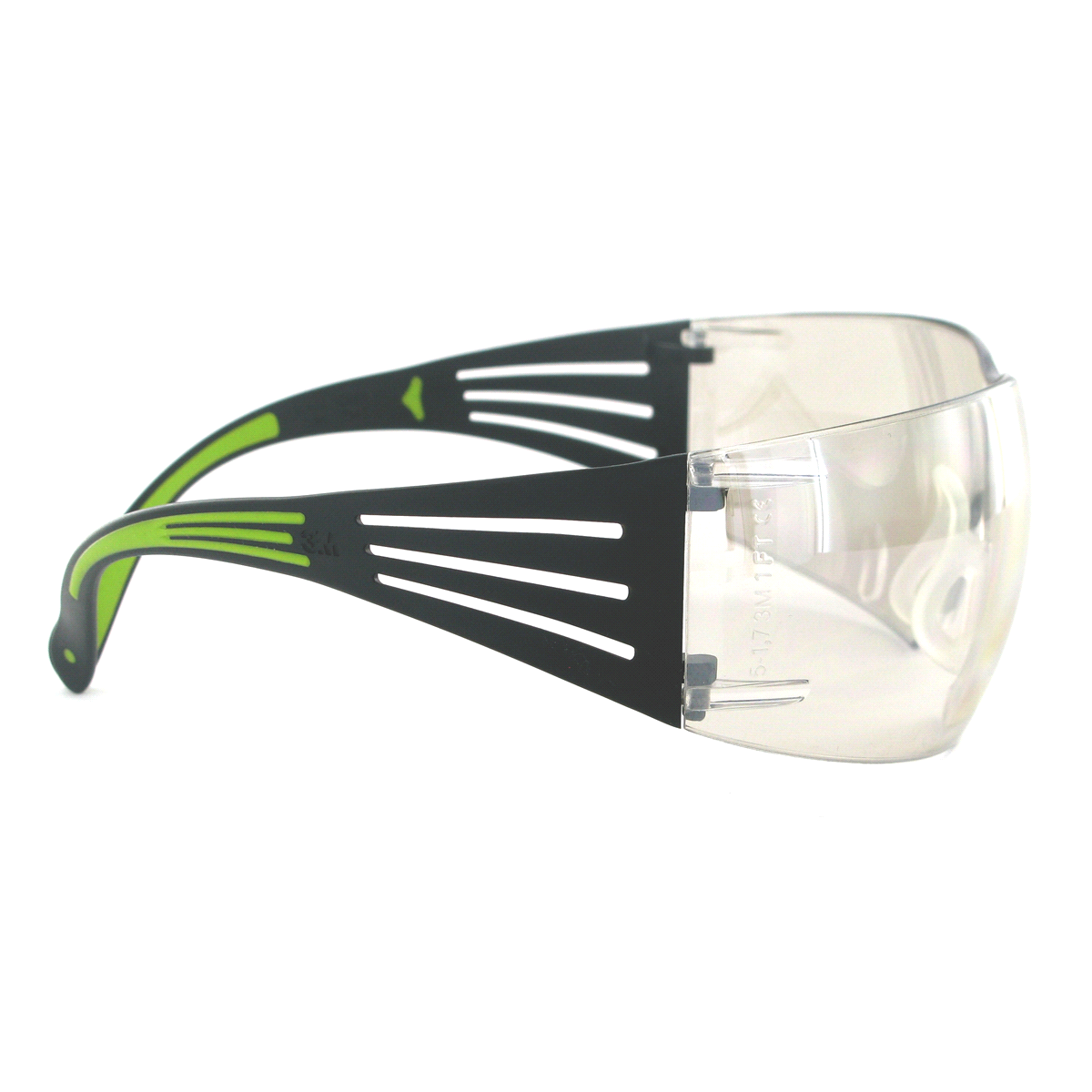 3M SecureFit Safety Glasses SF410AS with Indoor-Outdoor Mirror Lenses Right Temple