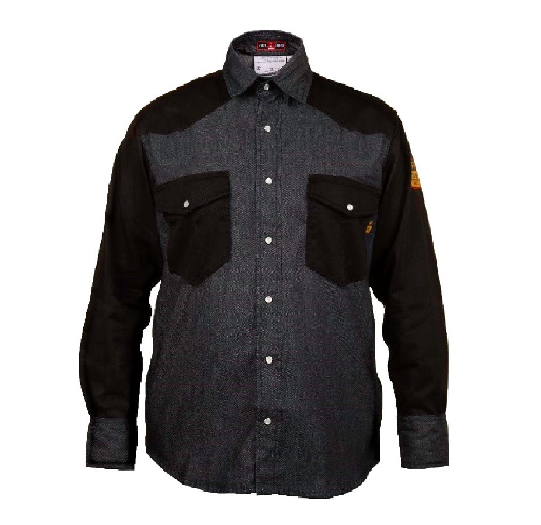 Just In Trend Flame-Resistant Western Style Two-Tone Shirt