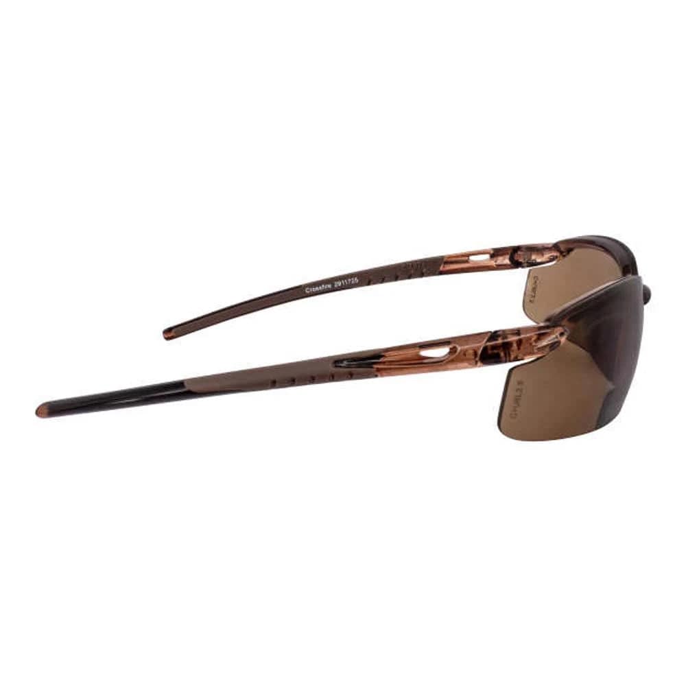 Crossfire ES5 Bifocal Safety Glasses with Crystal Brown Frame and HD Brown Lens--Safety Glasses USA-4