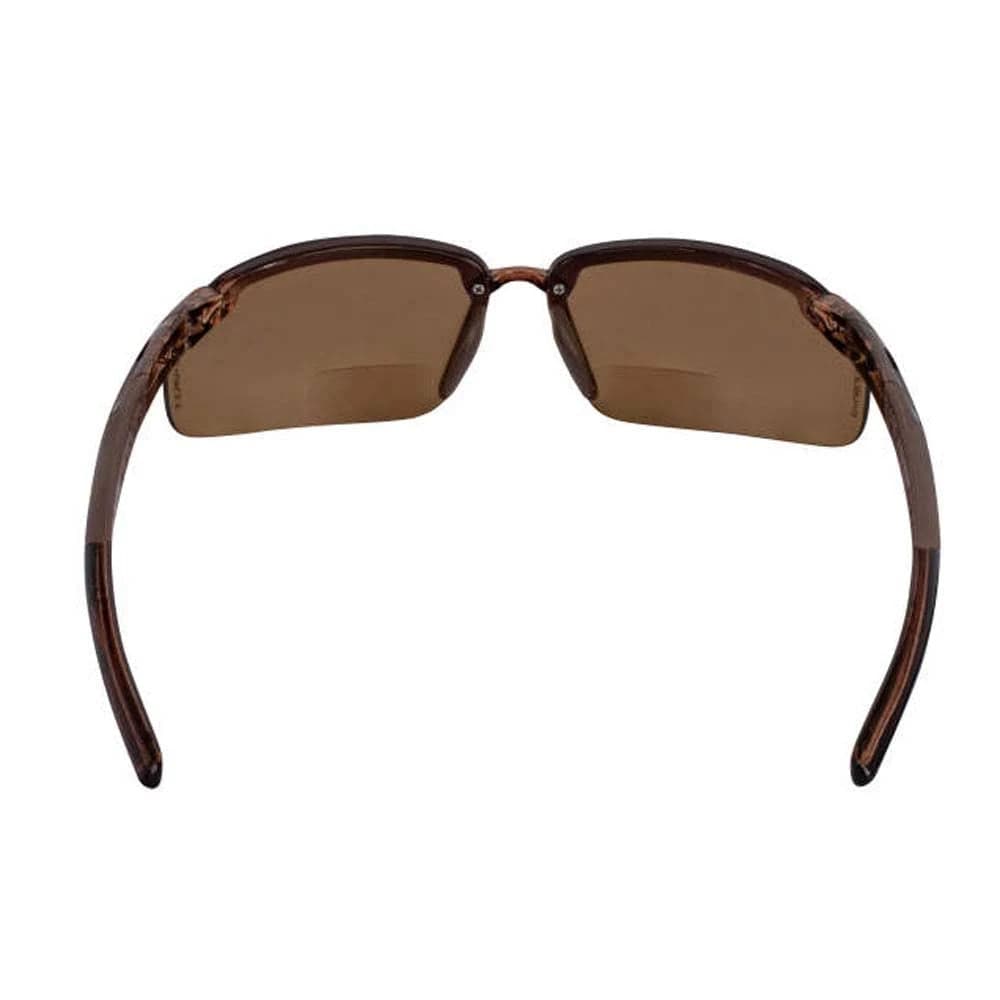 Crossfire ES5 Bifocal Safety Glasses with Crystal Brown Frame and HD Brown Lens--Safety Glasses USA-3