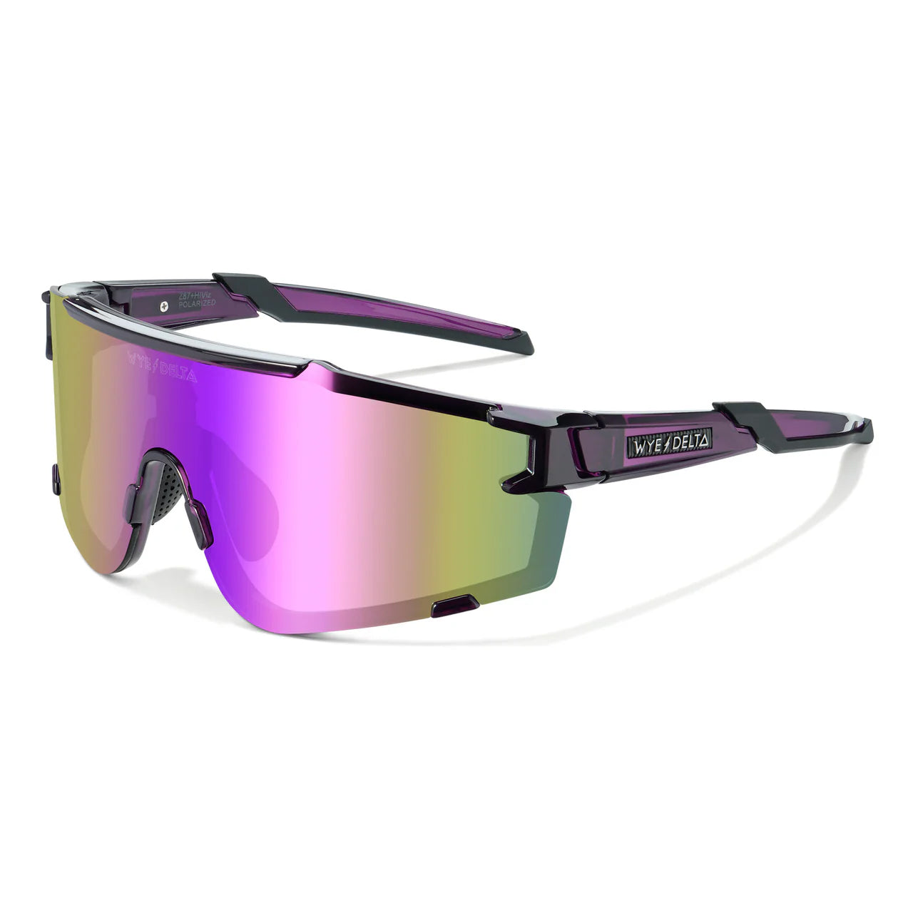 Wye Delta Z87+ HiViz 2.0 Translucent Purple Polarized Safety Glasses