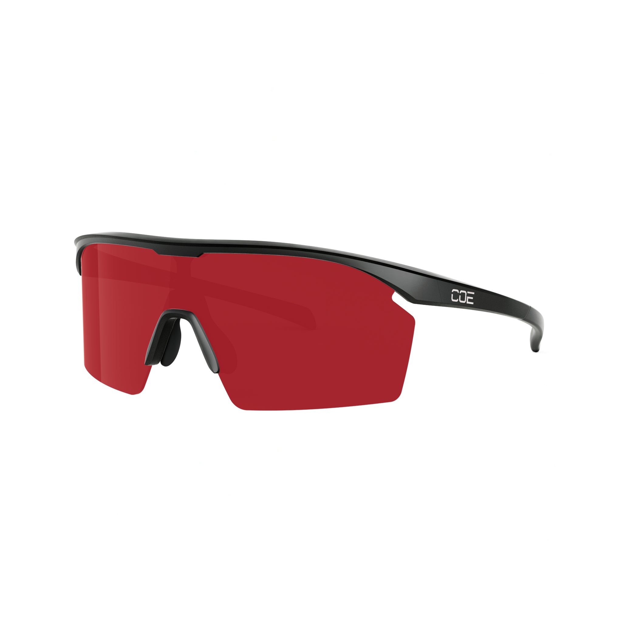 CO Eyewear Surge Z87+ Safety Glasses with Matte Black Frame-Red Mirrored-Safety Glasses USA