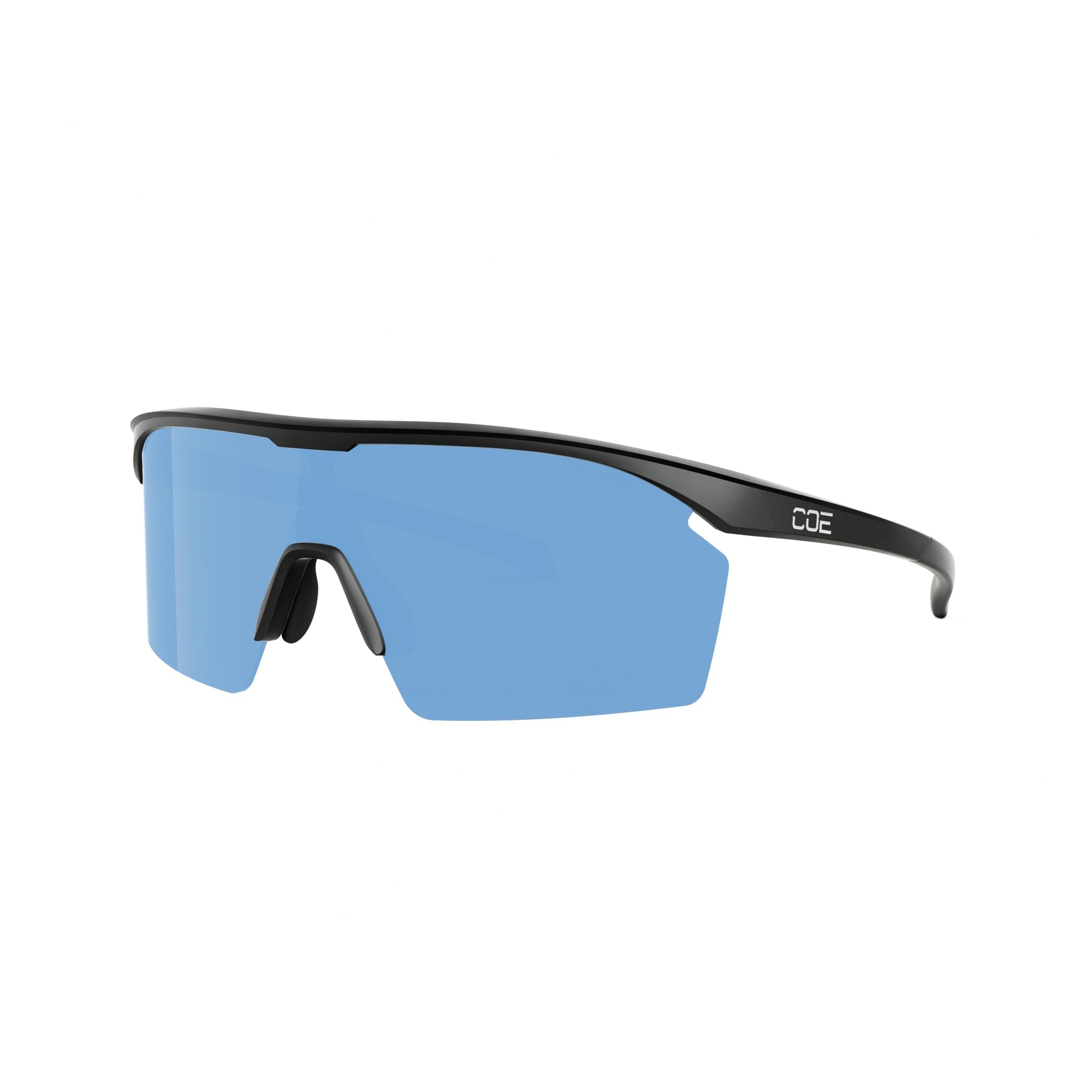 CO Eyewear Surge Z87+ Safety Glasses with Matte Black Frame-Blue Mirrored-Safety Glasses USA