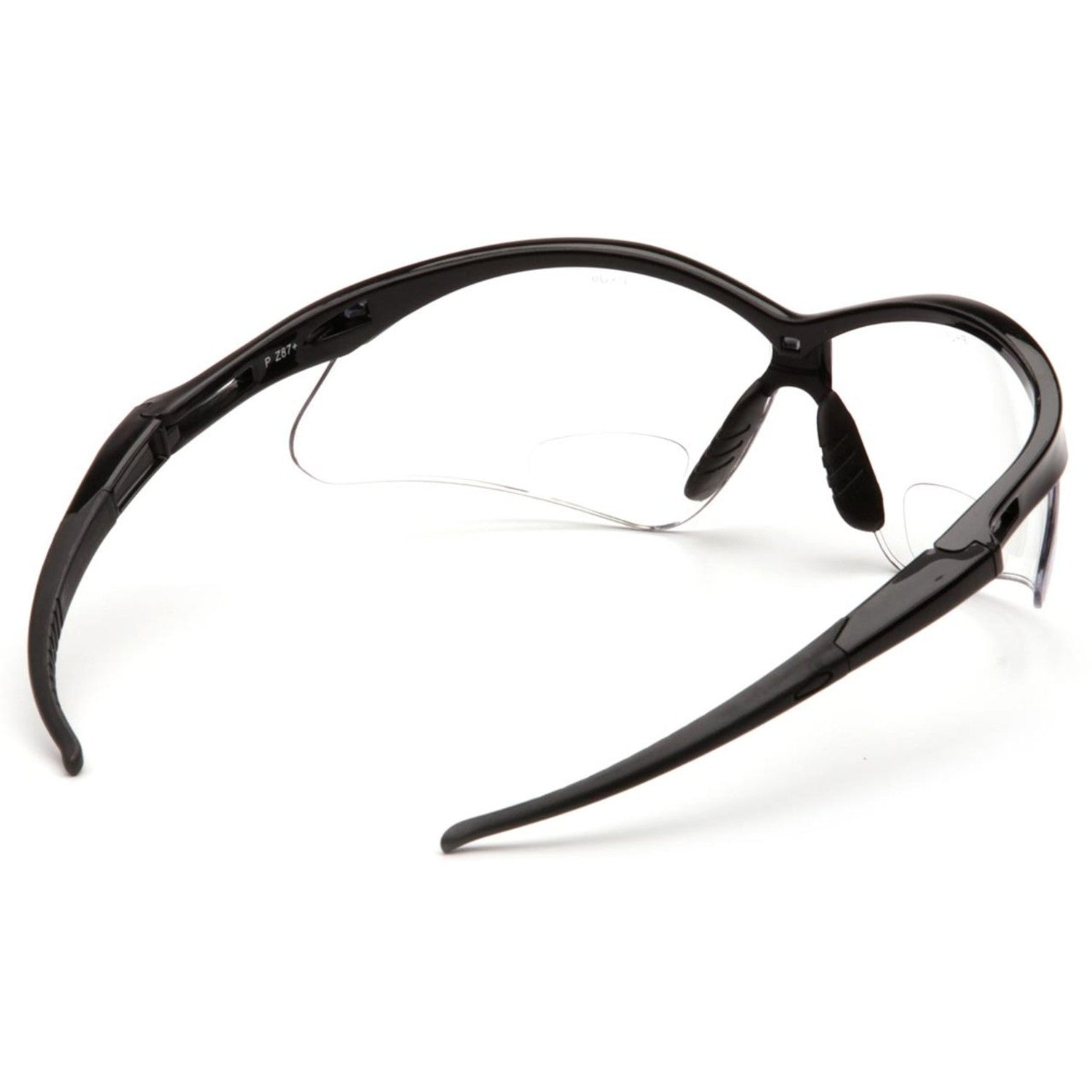 KleenGuard Nemesis Rx Readers Bifocal Safety Glasses With Clear Lenses Nosepiece and Inside Lens View