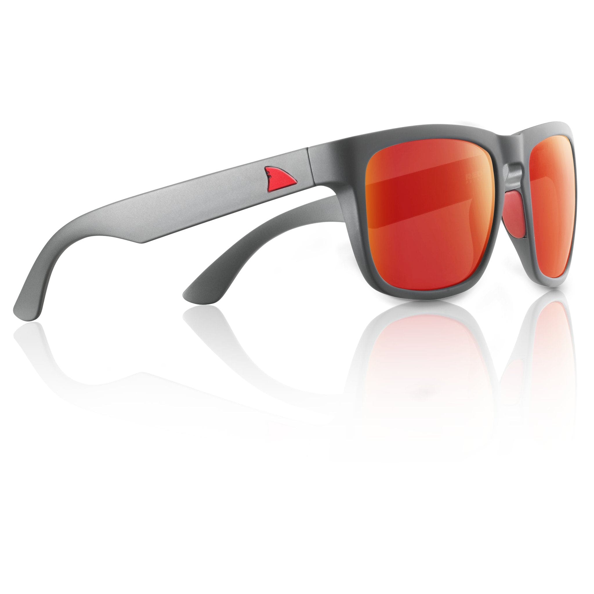 RedFin Tybee Polarized Fishing Sunglasses-Matte Gray-Hull Red-sku-43192765055153-Safety Glasses USA-1