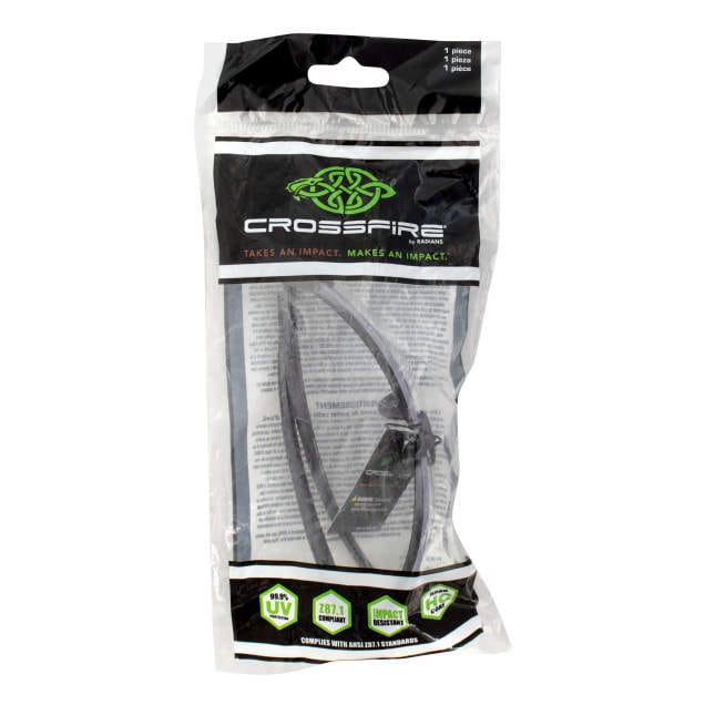 Crossfire ES5 Bifocal Safety Glasses with Pearl Gray Frame and Clear Lens Packaging