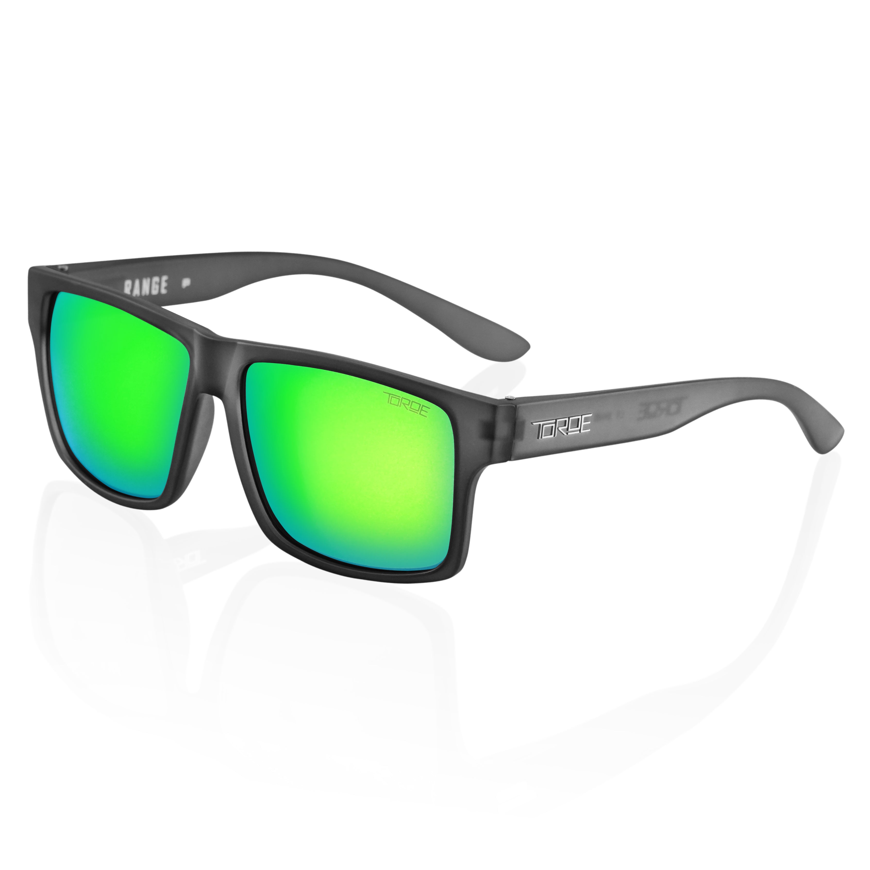 TOROE RANGE Exclusive Edition Polarized Sunglasses-RANGE-GRY-W(TE)-GRN-Frost Gray / Midnight Green Lens-2