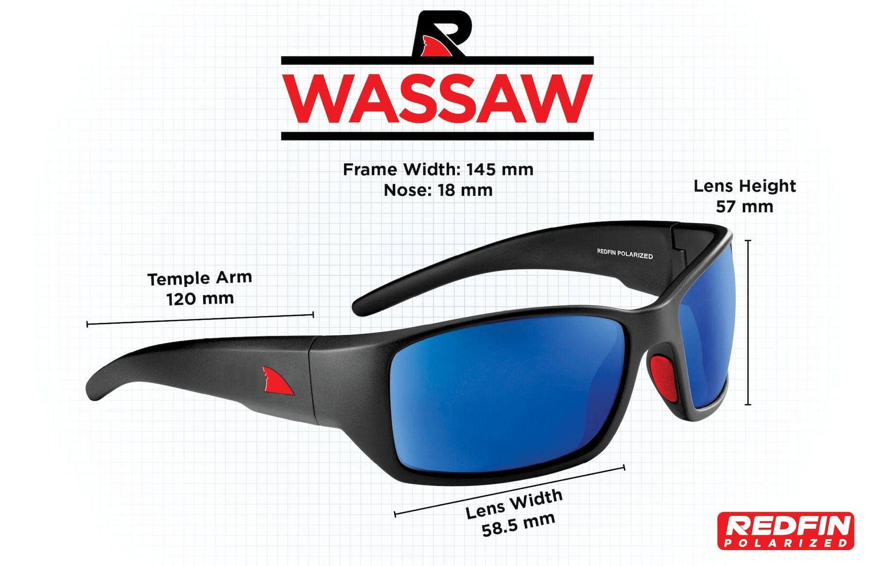 RedFin Wassaw Polarized Fishing Sunglasses--Safety Glasses USA-4