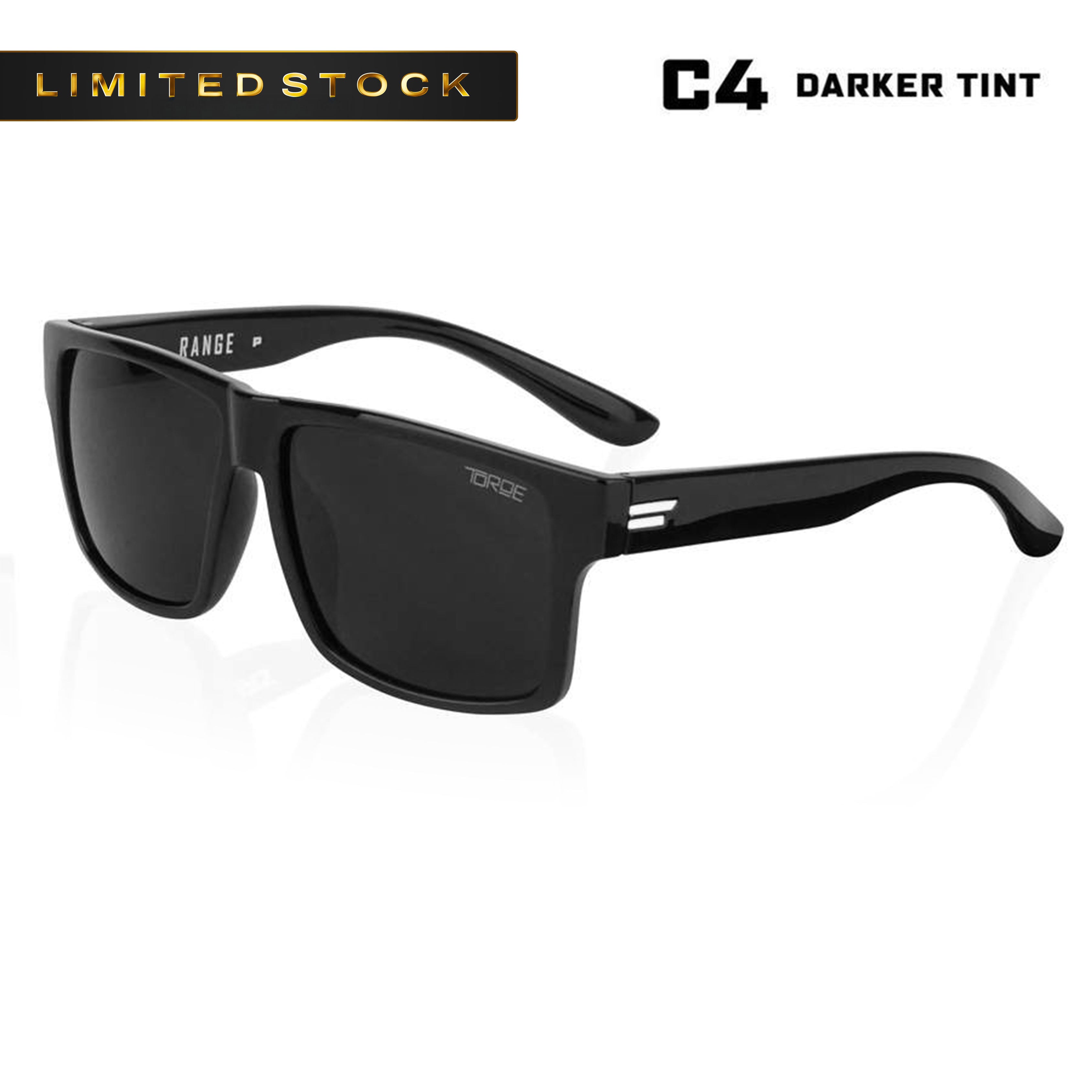 TOROE RANGE Glossy Frame Polarized Sunglasses