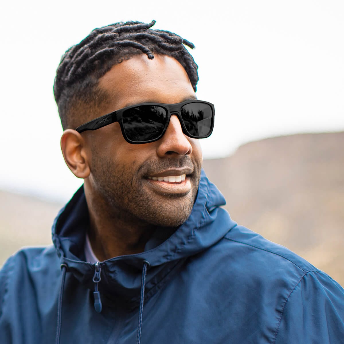 Wiley X Ovation Sunglasses with Matte Black Frame and Smoke Grey Lens-WX-AC6OVN01-Safety Glasses USA-1