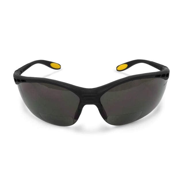 DeWalt Reinforcer Bifocal Safety Glasses with Smoke Lens Front View