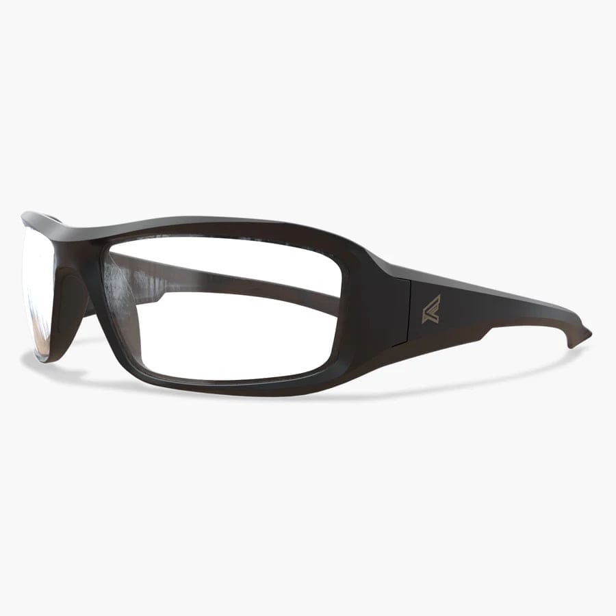 Edge Brazeau Safety Glasses Matte Black with Clear Vapor Shield Lenses