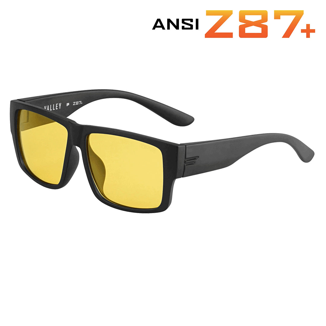 TOROE VALLEY ANSI Z87+ Night-Driving HD Safety Glasses-Z87-VALLEY-MBLK-B-YEL-Black-3