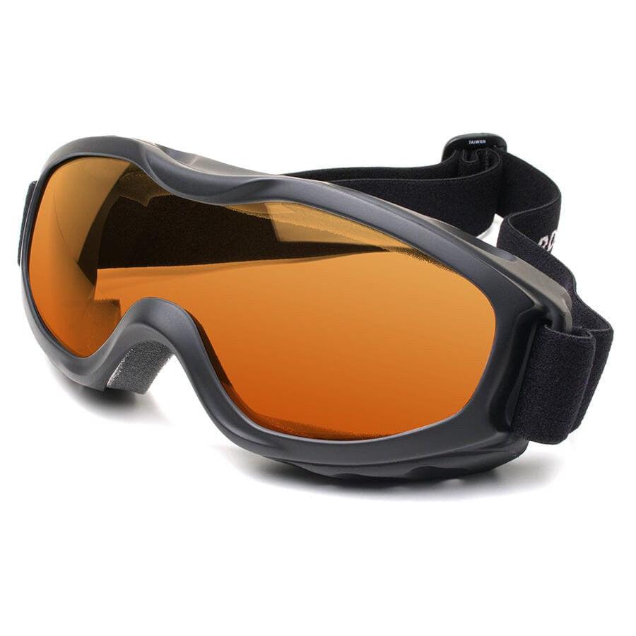 Guard Dogs Evader 2 Safety Goggles with Matte Black Frame and Amber Anti-Fog Lens
