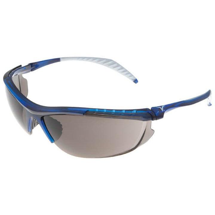 Encon Veratti 307 Safety Glasses with Blue Frame and Gray Lens