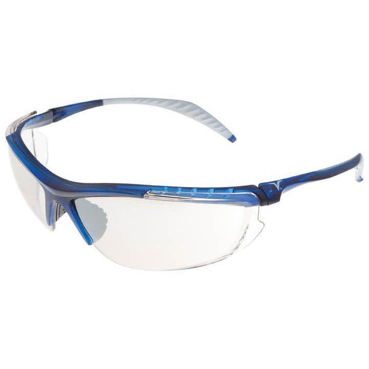 Encon Veratti 307 Safety Glasses with Blue Frame and Indoor-Outdoor Lens