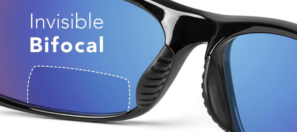 ONOS Carabelle Polarized Bifocal Sunglasses with Polarized Blue Mirror Lens - Back Bifocal View