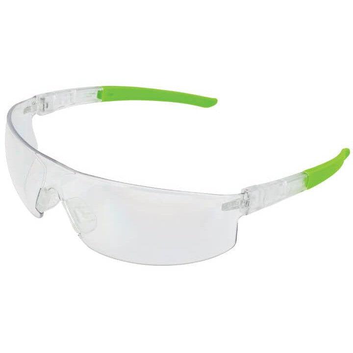 Encon Veratti Salvo Safety Glasses with Clear/Green Frame and Clear Anti-Fog Lens