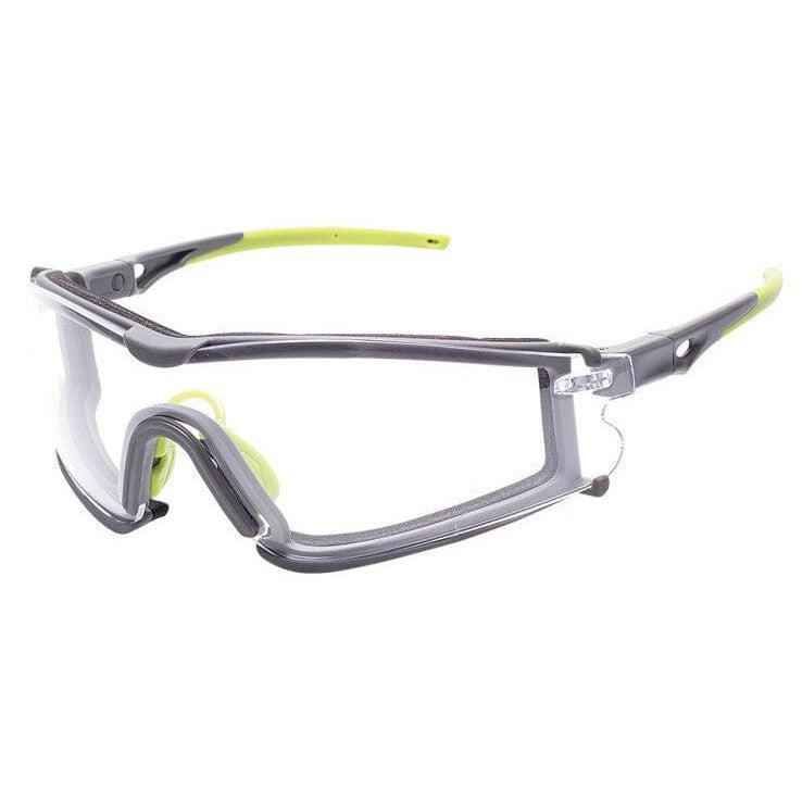 Encon Veratti Scudo Foam-Padded Safety Glasses with Gray/Green Frame and Clear Anti-Fog Lens 11SCU4014