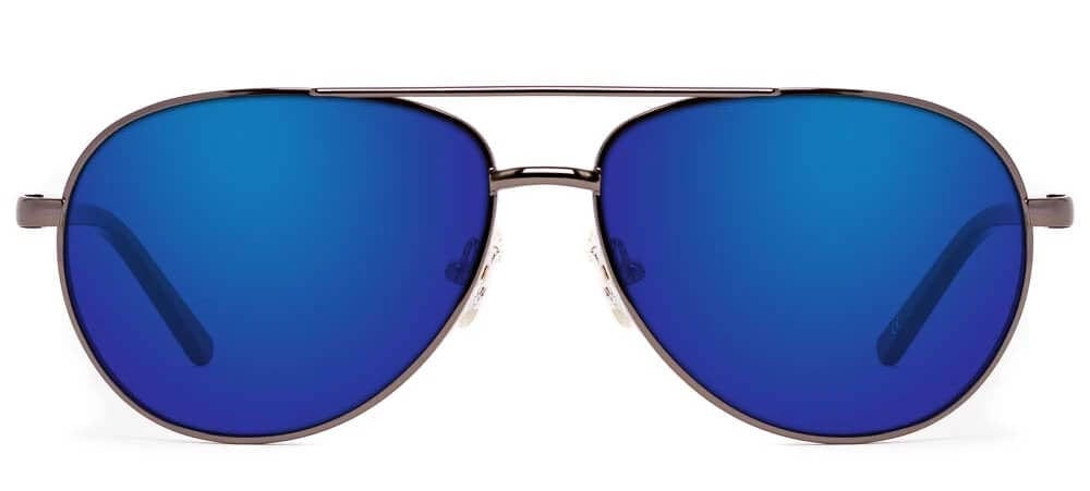 ONOS New Castle Polarized Bifocal Sunglasses with Blue Mirror Lens - Front View