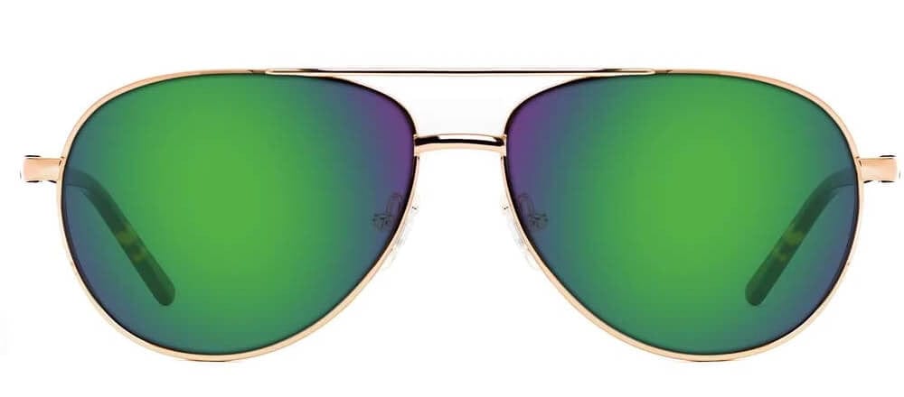 ONOS Superior Polarized Bifocal Sunglasses with Amber Green Mirror Lens - Front View