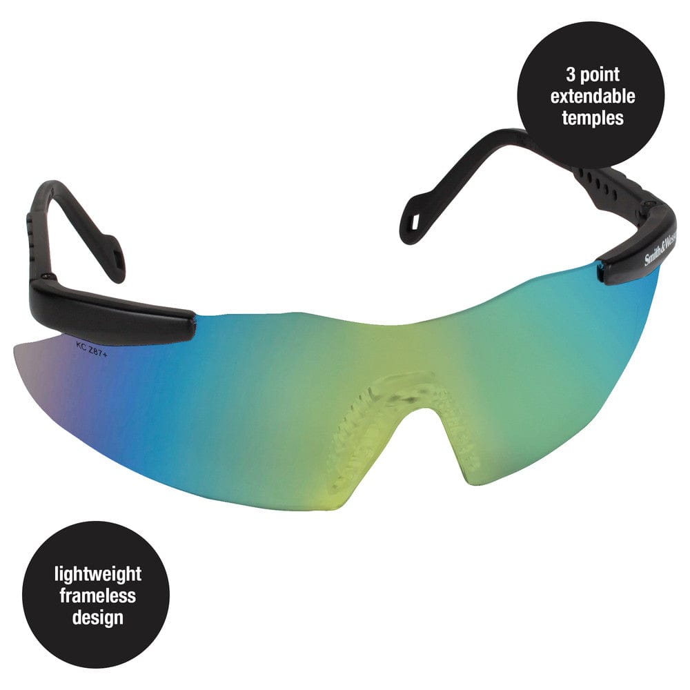 Smith & Wesson Magnum Safety Glasses with Gold Mirror Lens 19940 Front View 1