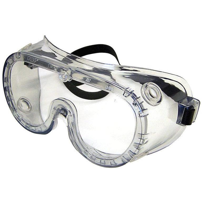 Crews Non-Vented Chemical Splash Goggle with Clear Anti-Fog Lens 2237R