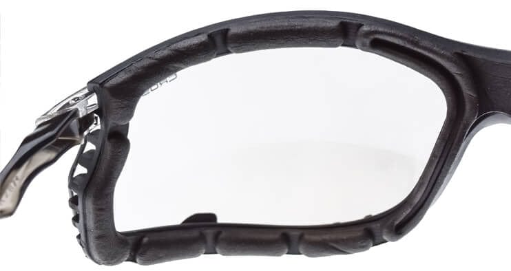 Crossfire 24Seven Safety Glasses with Crystal Black Frame with Foam and Smoke Lens