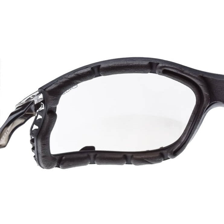 Crossfire 24Seven Safety Glasses with Crystal Black Frame with Foam and Smoke Lens-CF-3841-Safety Glasses USA-2