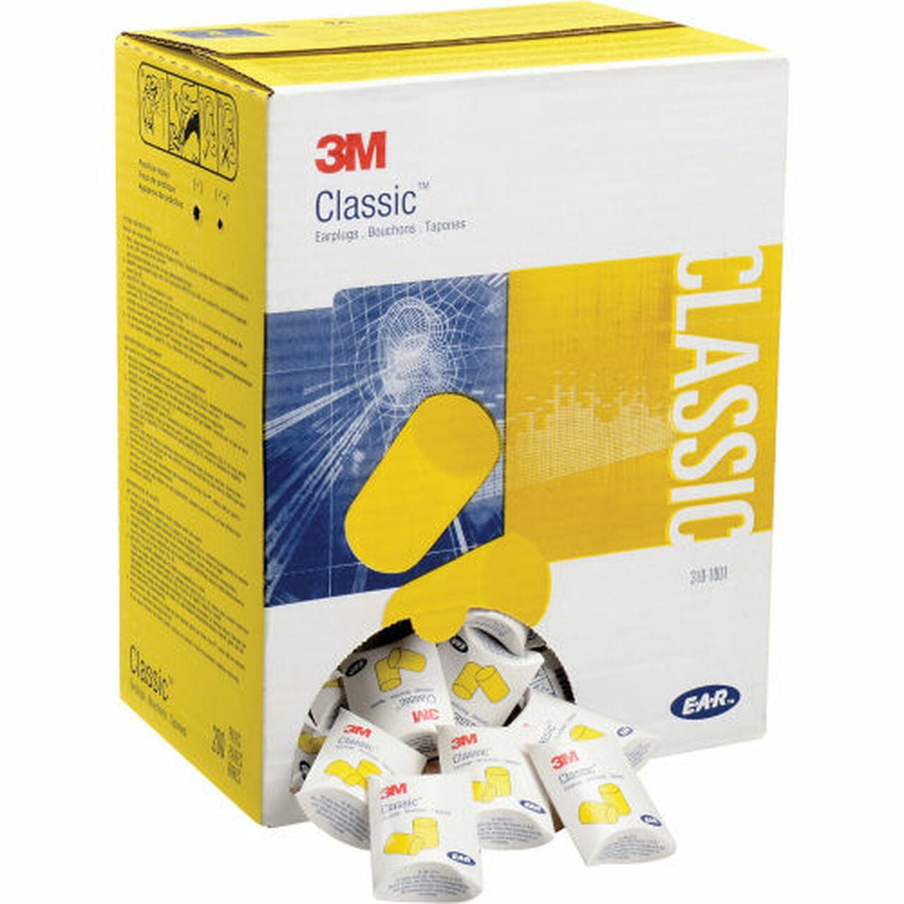3M E-A-R Classic 310-1001 Uncorded Earplugs Box 200 Pairs