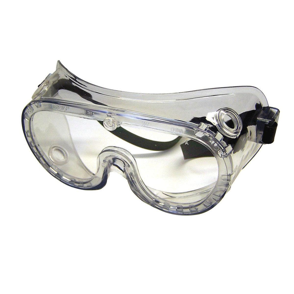 Crews Ventless Chemical Splash Goggle with Clear Anti-Fog Lens 2237R