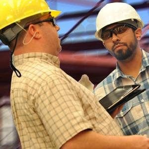 KleenGuard Nemesis Safety Glasses with Black Frame and Smoke Mirror Lens Neck Cord Shown