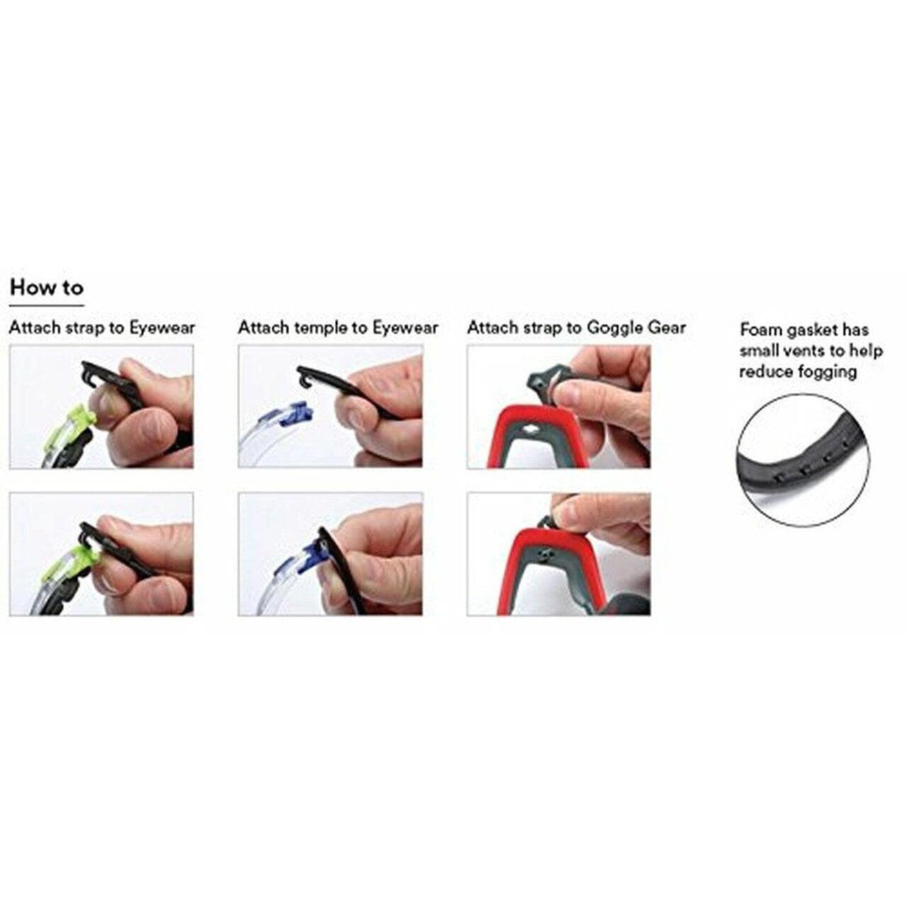 3M Solus Safety Glasses with Clear Anti-Fog Lens, Temples, Foam & Strap S1201SGAF-KT - Instructions